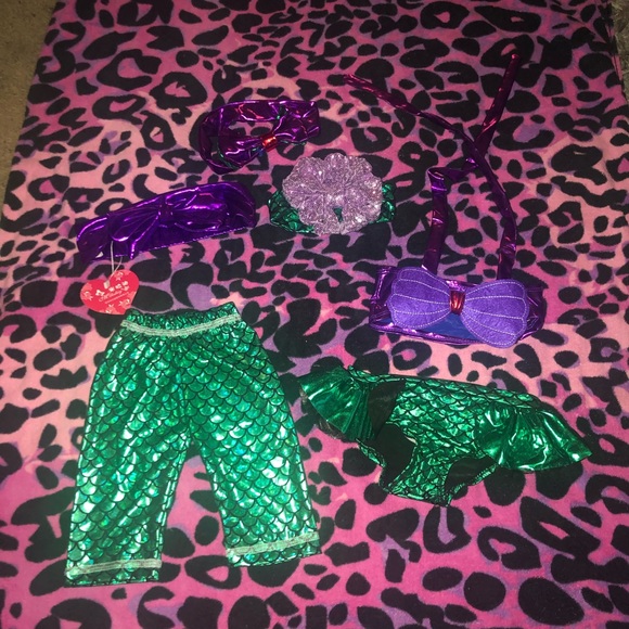 Mermaid swim set and pants with 3 bows - Picture 2 of 5